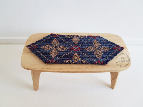 Navy Geometric Pattern Table Runner