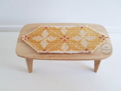 Gold Coloured Geometric Pattern Table Runner