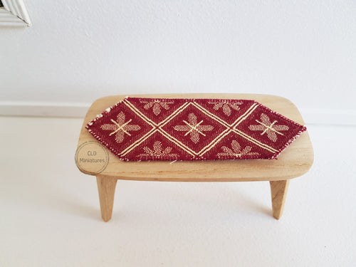 Maroon Floral Table Runner