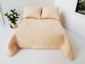 5 Pce Modern Pale Apricot Bedding Set