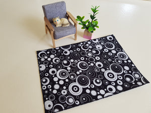 Black and White Circles Rug