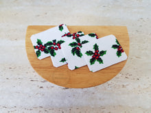 Load image into Gallery viewer, Set of 4 Christmas Holly Placemats