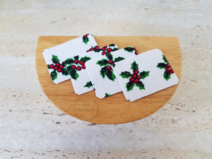 Set of 4 Christmas Holly Placemats