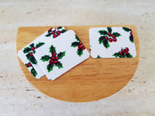 Load image into Gallery viewer, Set of 4 Christmas Holly Placemats