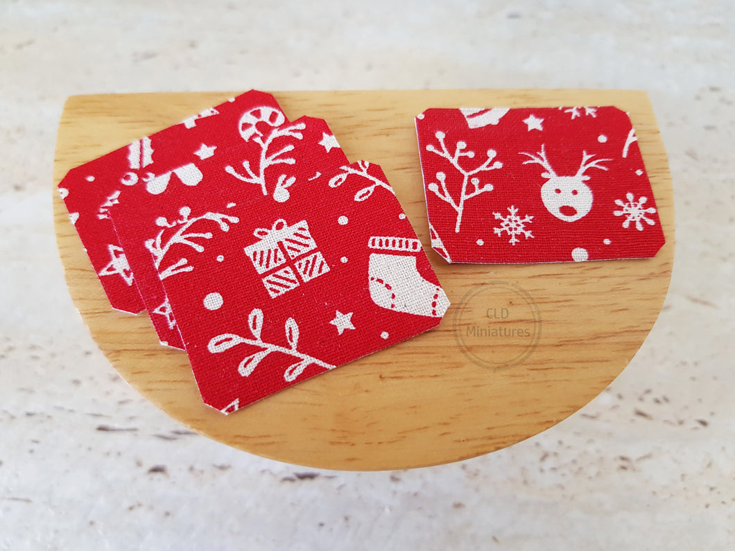 Set of 4 Red Christmas Placemats