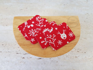 Set of 4 Red Christmas Placemats