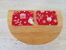 Load image into Gallery viewer, Set of 4 Red Christmas Placemats