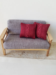 Pair of Dark Burgundy Cushions