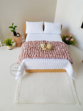 Load image into Gallery viewer, Blush Pink Chenille Bed Runner