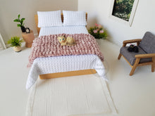 Load image into Gallery viewer, Blush Pink Chenille Bed Runner