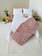 Load image into Gallery viewer, Blush Pink Chenille Bed Runner