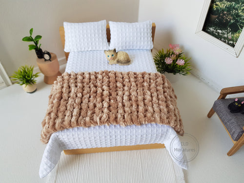 Caramel Coloured Chenille Bed Runner