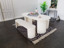 Load image into Gallery viewer, Ribbed Dining Table With 2 Bench Seats - 3 Colours.