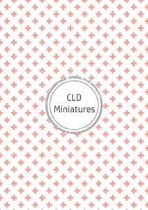 Printable Dollhouse Coral and White Cross Wallpaper