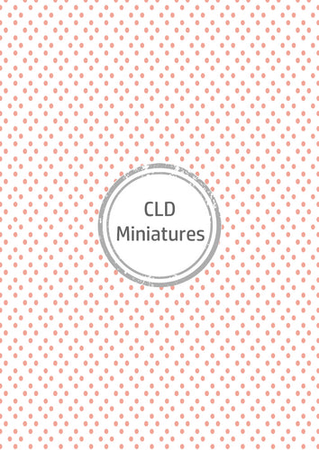 Printable Dollhouse Coral and White Diamond Spot Wallpaper