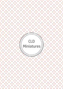 Printable Dollhouse Coral and White Diamond Spot Wallpaper