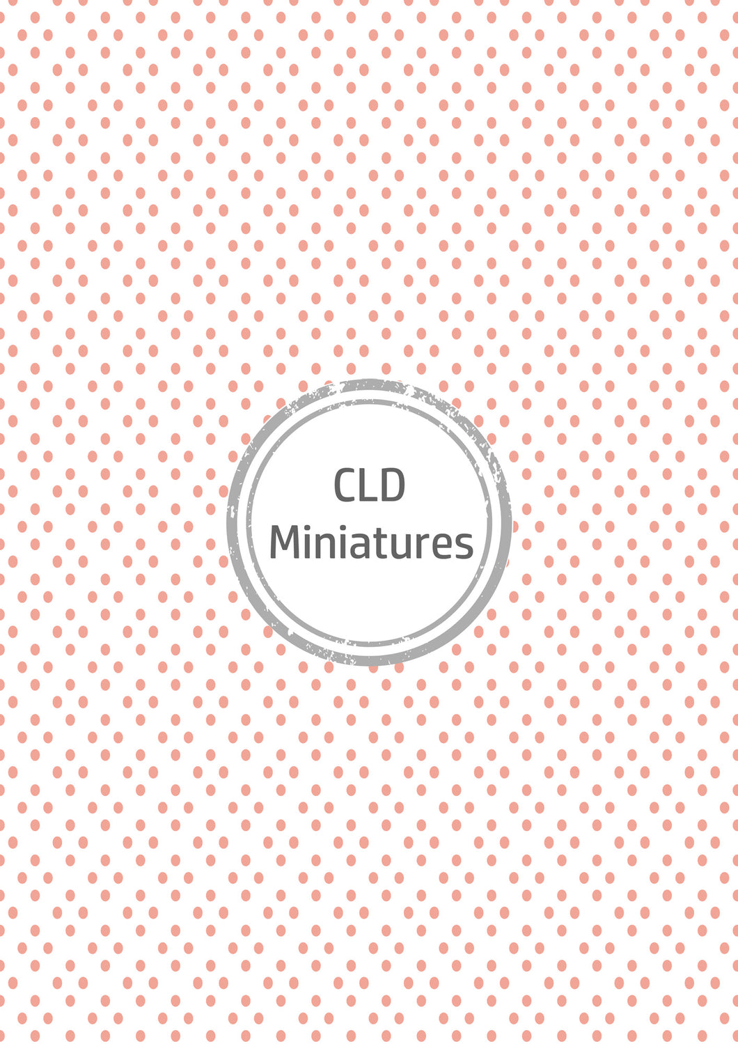 Printable Dollhouse Coral and White Diamond Spot Wallpaper