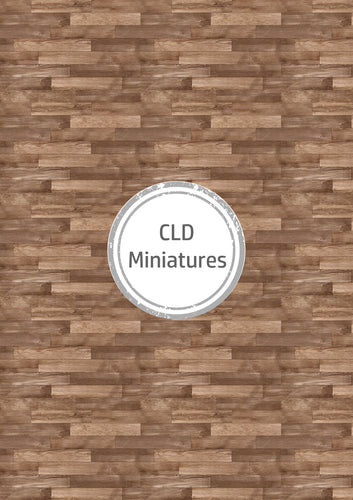 Printable Dollhouse Miniature Wood Look Flooring