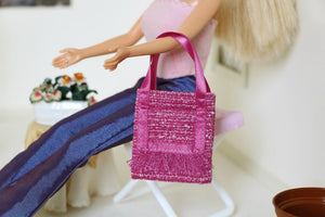 1:6 Scale Doll Pink Tote Bag