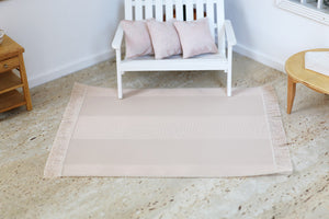 Beige Striped Rug