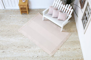 Beige Striped Rug