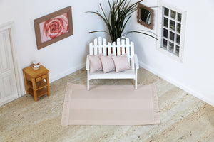 Beige Striped Rug