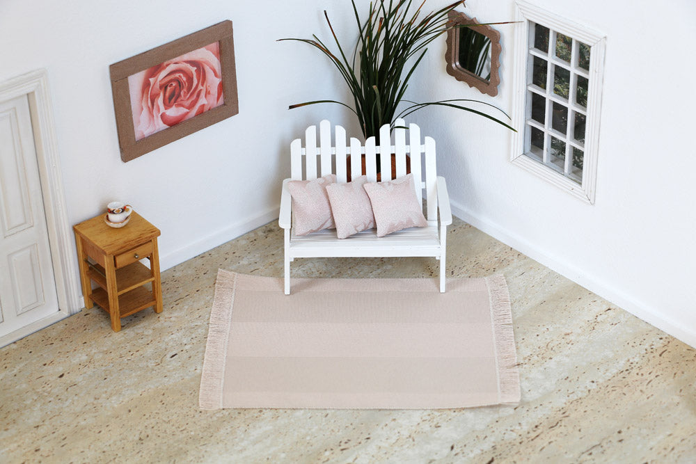 Beige Striped Rug