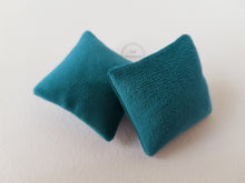 Load image into Gallery viewer, Pair of Teal Velvet Cushions