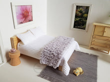 Load image into Gallery viewer, Grey Chenille Knitted Blanket or Runner