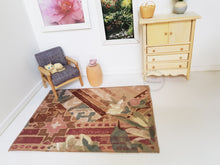 Load image into Gallery viewer, Maroon and Beige Patterned Rug