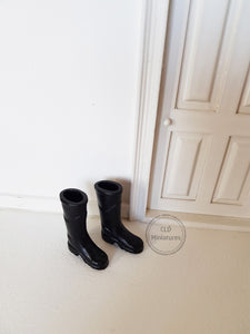 Pair of Black Rubber Boots