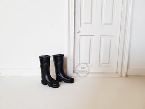 Pair of Black Rubber Boots