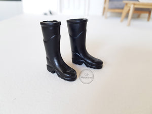 Pair of Black Rubber Boots