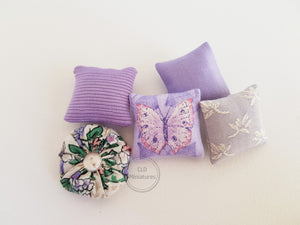 Set of 5 Lilac Cushions