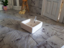 Load image into Gallery viewer, White Ceramic Square Basin