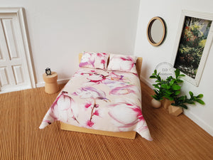 Pink Floral Double Bed Comforter and Pillow Set