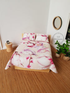 Pink Floral Double Bed Comforter and Pillow Set