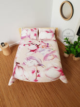 Load image into Gallery viewer, Pink Floral Double Bed Comforter and Pillow Set