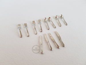 12 Pce Silver Cutlery Set