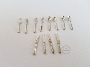 12 Pce Silver Cutlery Set