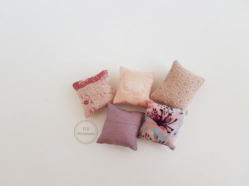 Set of 5 Dusty Pink Mini Cushions