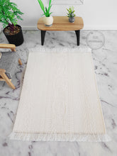 Load image into Gallery viewer, Textured Stripe Rug or Runner in Cream