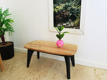 Load image into Gallery viewer, Wooden Coffee Table with Black Legs