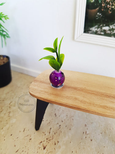 Mini Faux Plant in Purple Pot