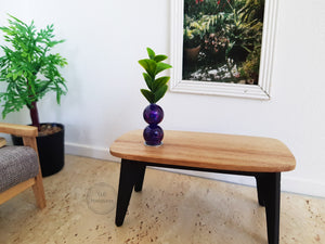 Wooden Coffee Table with Black Legs