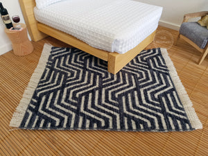 Dark Grey Geometric Rug - 2 Sizes