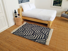 Load image into Gallery viewer, Dark Grey Geometric Rug - 2 Sizes