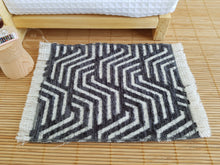 Load image into Gallery viewer, Dark Grey Geometric Rug - 2 Sizes