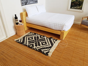 Black and Cream Reversible Rug - 2 Sizes