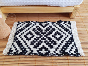 Black and Cream Reversible Rug - 2 Sizes